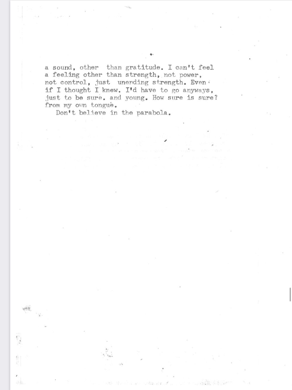 an image of typewritten text